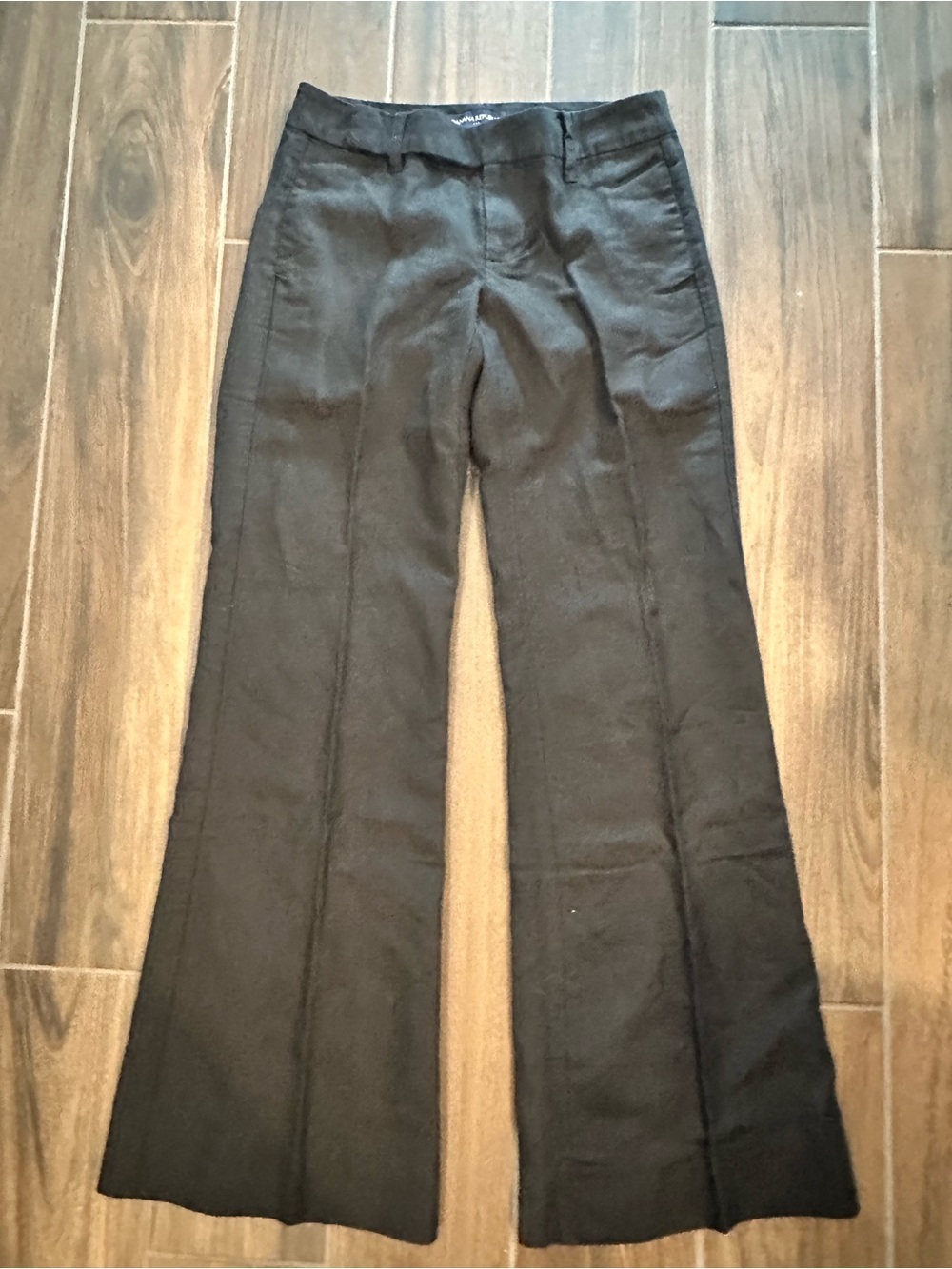 Banana Republic linen blend Black Flared Dress Pants 2